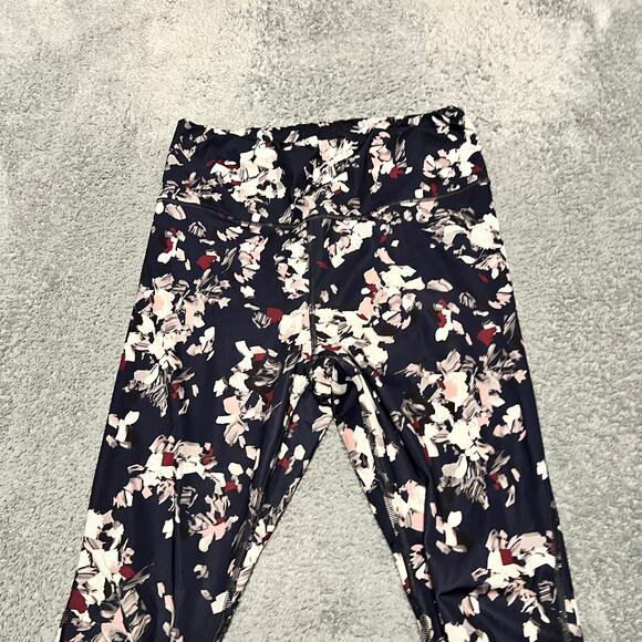 Athleta Leggings Womens Medium Challenge Bloom Midnight Madness Navy Blue - Picture 2 of 10